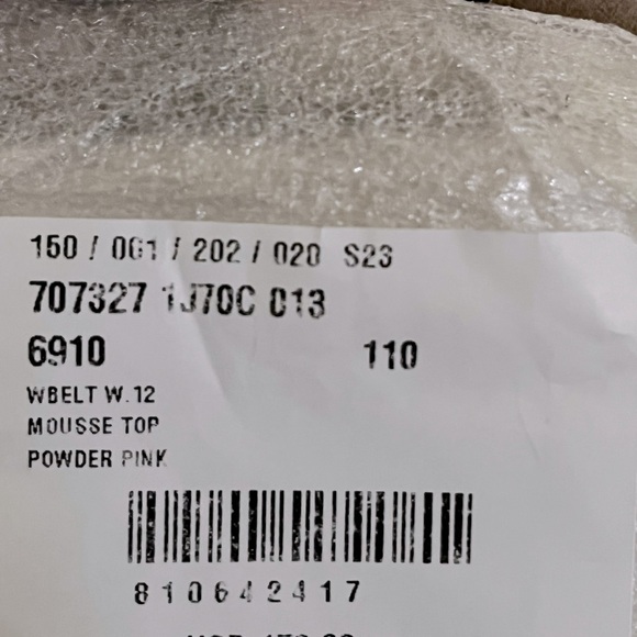 New authentic NWT Gucci Pink THIN PATENT DOUBLE G BELT 12mm 110 - Picture 9 of 9